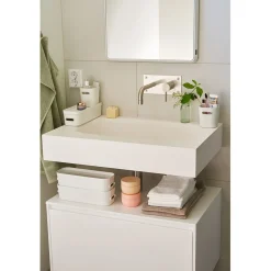 Gifi Aménagement Salle De Bain^Couvercle boîte de rangement blanc