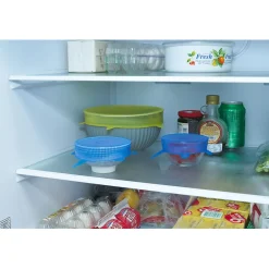 Gifi Couvercle en silicone étirable x5 bleu et jaune