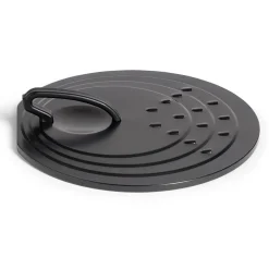 Gifi Couvercle rond avec poignée acier noir Ø30cm
