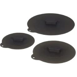 Gifi Couvercle rond en silicone gris x3