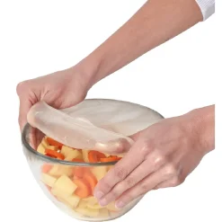 Gifi Couvercle silicone extensible blanc transparent x4