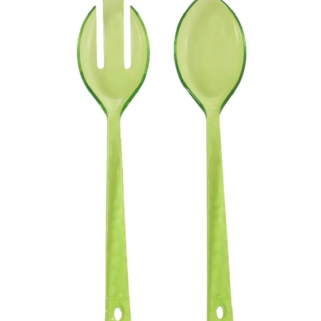 Gifi Couvert à salade vert martelé x2