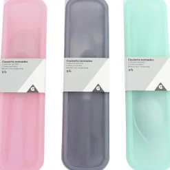 Gifi Couvert nomade x 4 avec boîte assortie