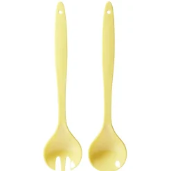 Gifi Couverts à salade en plastique jaune x2