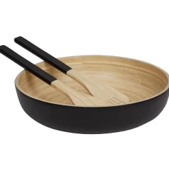 Gifi Couverts à salade noir en bambou x2