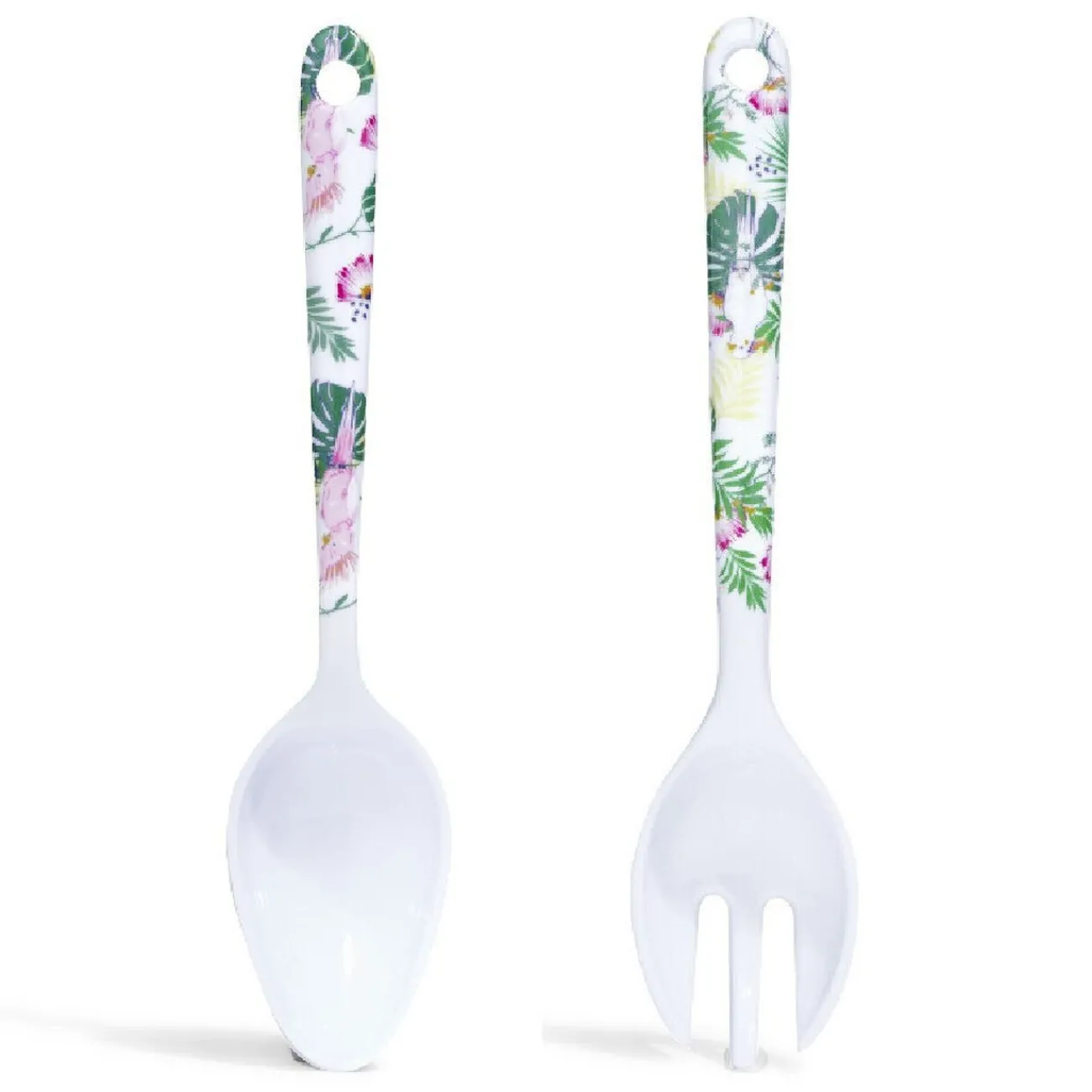 Gifi Couverts à salade oiseau tropical en plastique