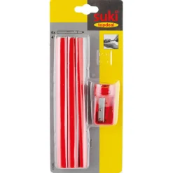 Gifi Outils Bricolage^Crayon rouge Suki bricolage menuisier avec taille crayon