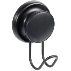 Gifi Rangement|Crochet à ventouse métal noir