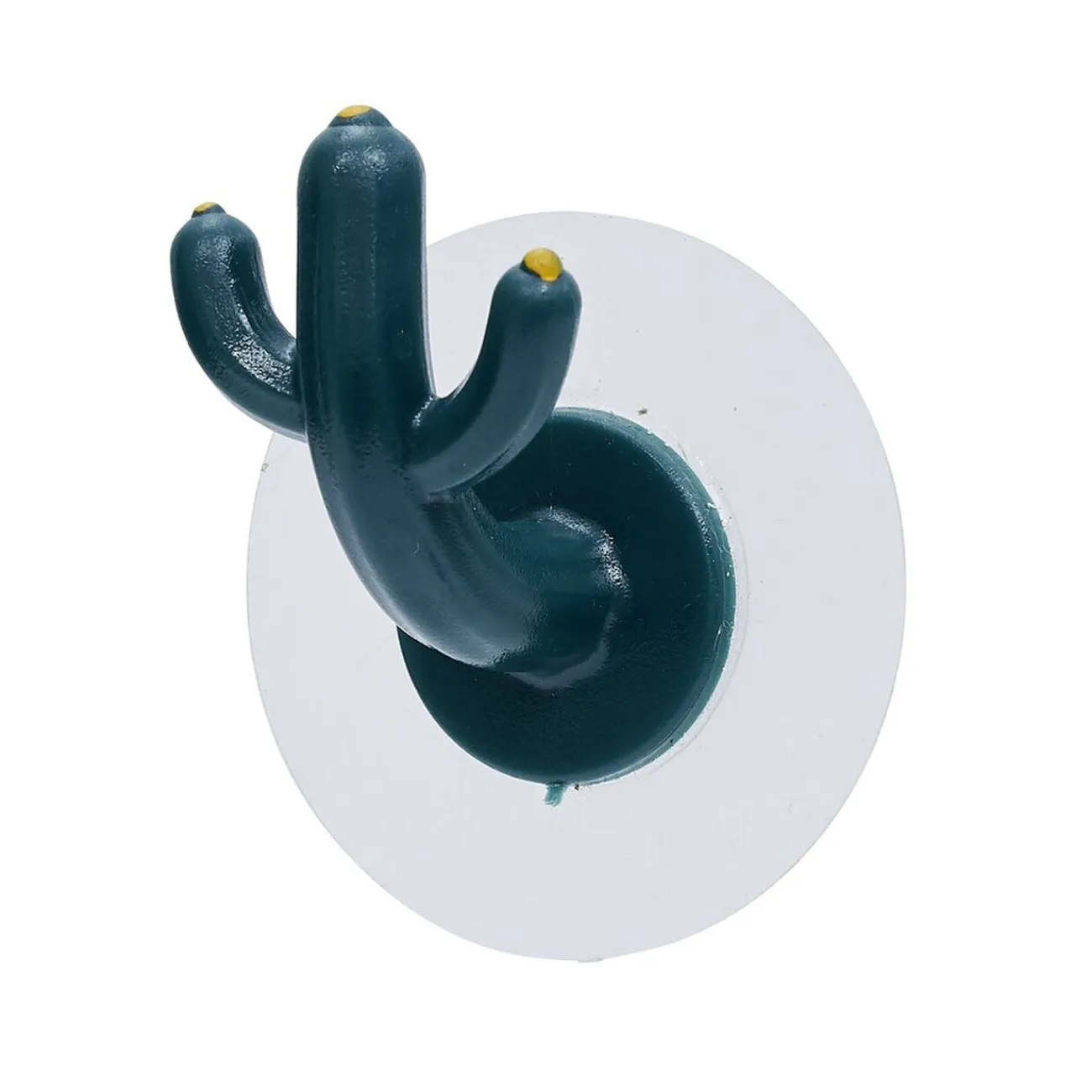 Gifi Rangement|Crochet adhésif cactus x2 bleu canard