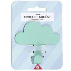 Gifi Rangement|Crochet adhésif métal forme nuage 8,5x2xH11,4cm - 3 modèles