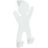Gifi Rangement|Crochet de porte forme bonhomme gris - 10,5xH.19 cm