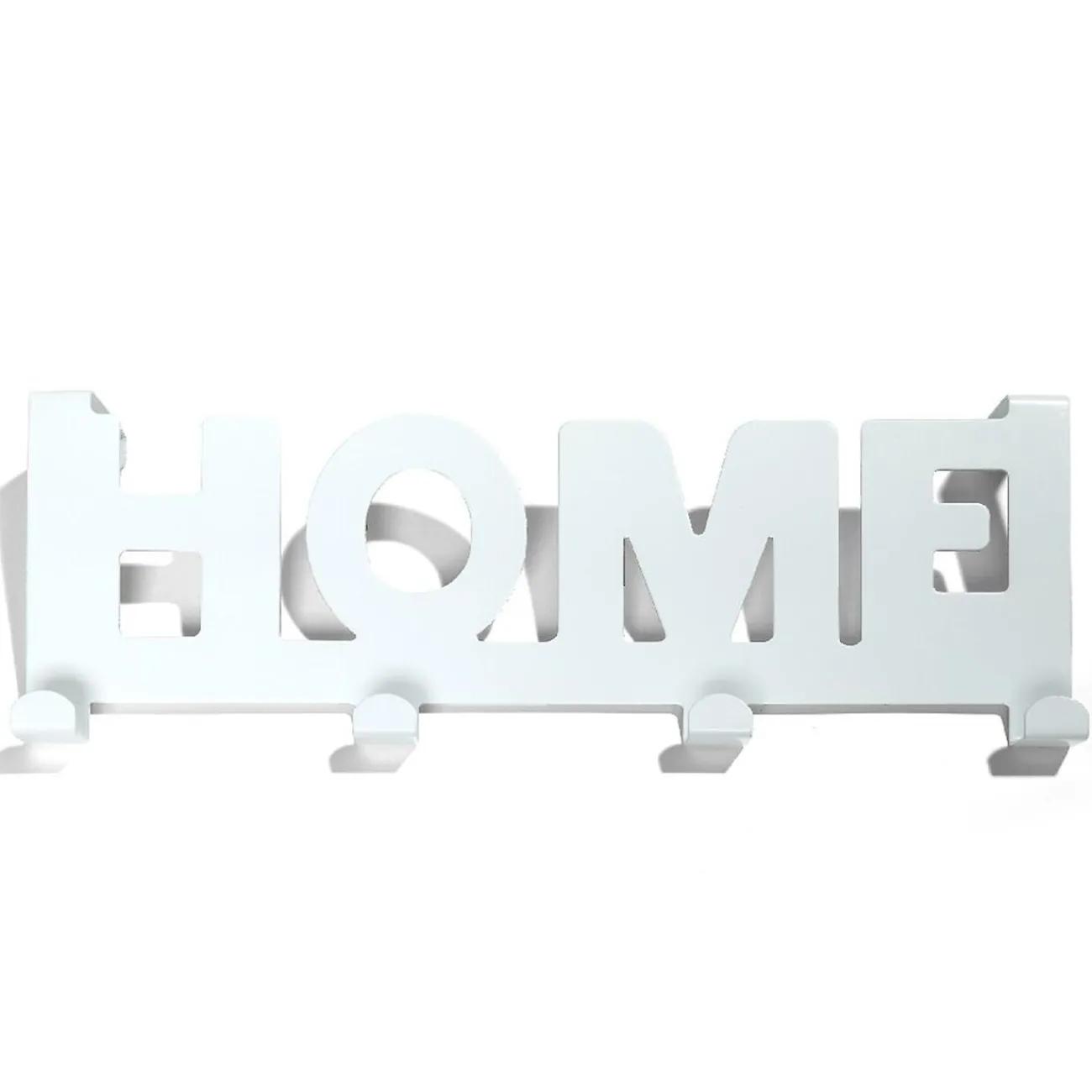 Gifi Rangement|Crochet de porte HOME en métal blanc ou noir 36,5x16,5cm - 2 modèles