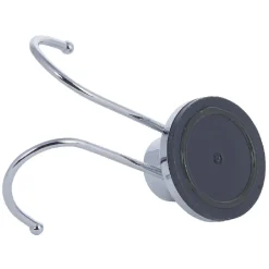 Gifi Rangement|Crochet double à ventouse inox gris
