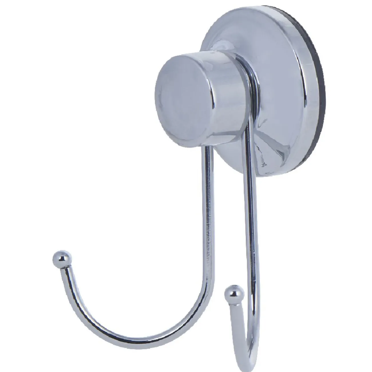 Gifi Rangement|Crochet double à ventouse inox gris