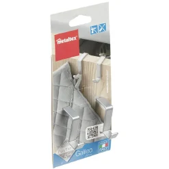 Gifi Rangement|Crochet double polytherm métal argenté