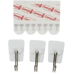 Gifi Rangement|Crochet en plastique pointe métal blanc x3