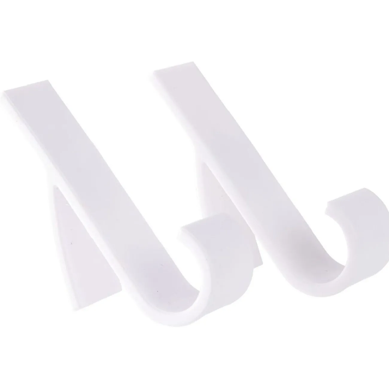 Gifi Rangement|Crochet plastique blanc H9,5cm x2