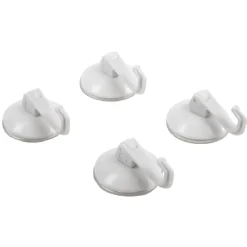 Gifi Rangement|Crochet ventouse x4 blanc plastique