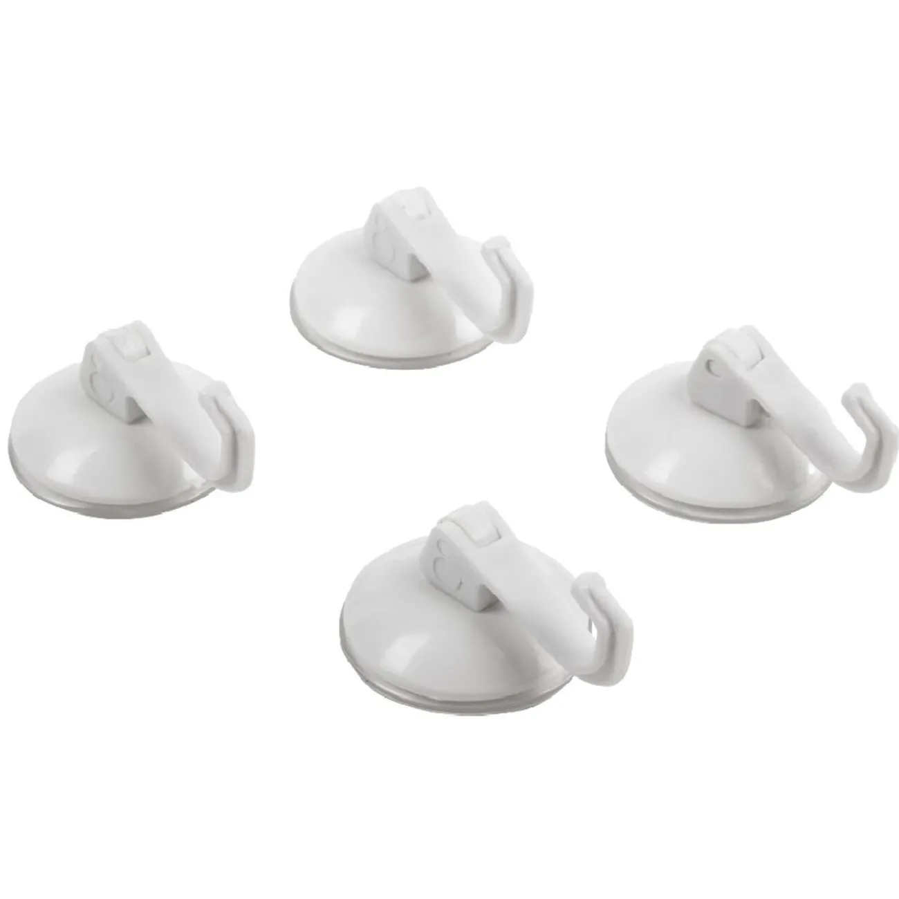 Gifi Rangement|Crochet ventouse x4 blanc plastique