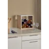 Gifi Rangement|Cube à vin empilable bois chêne 12 bouteilles 36x29xH36cm