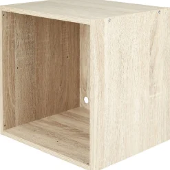 Gifi Rangement|Cube de rangement 1 case bois clair naturel