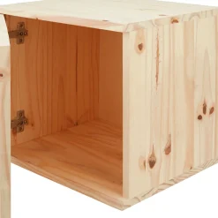 Gifi Rangement|Cube de rangement 1 porte pin naturel