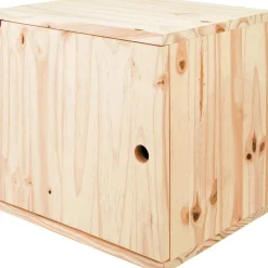 Gifi Rangement|Cube de rangement 1 porte pin naturel