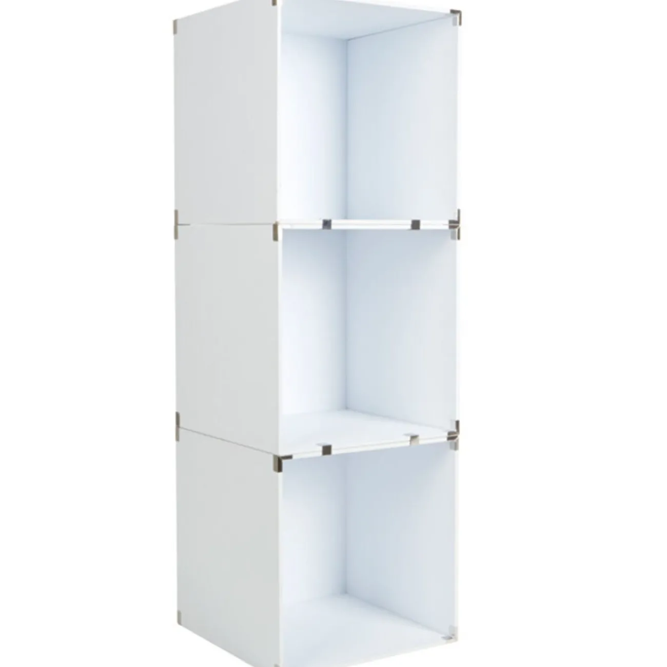 Gifi Rangement|Cube de rangement déco blanc x3