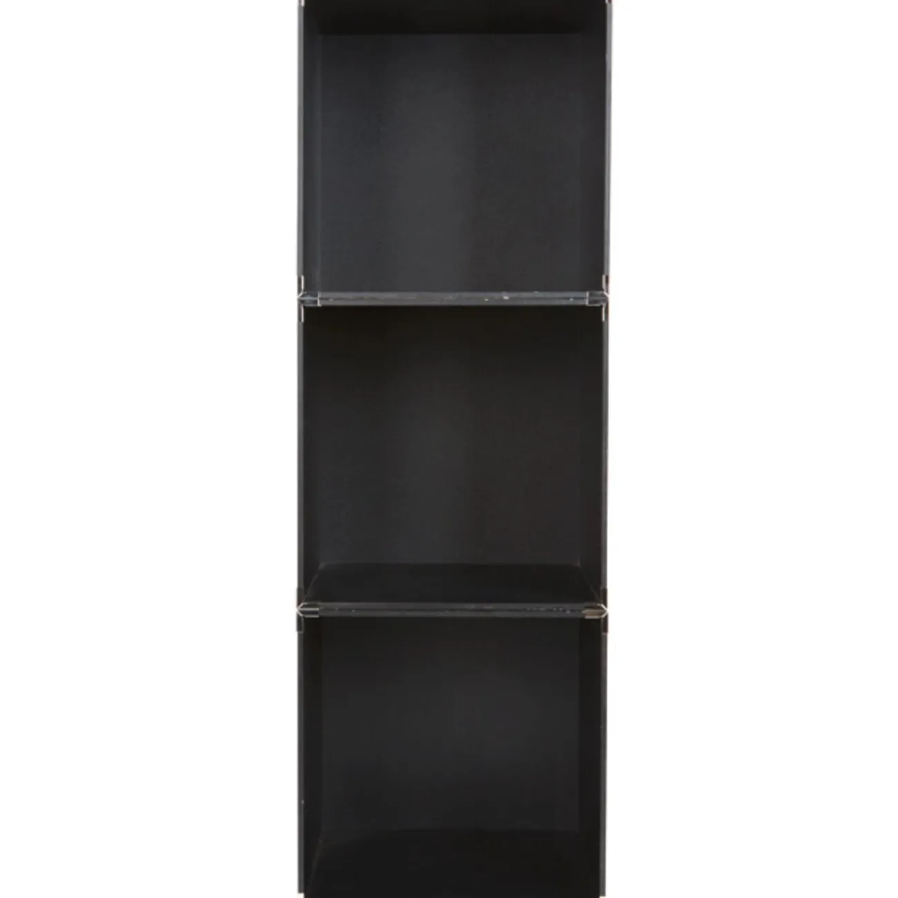 Gifi Rangement|Cube de rangement déco noir x3