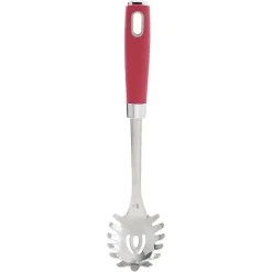 Gifi Cuillère à spaghetti en inox manche en polypropylène rouge