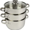 Gifi Cuit-vapeur à 2 niveaux acier inoxydable ø 20 cm