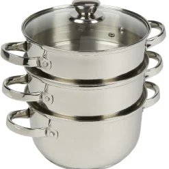 Gifi Cuit-vapeur à 2 niveaux acier inoxydable ø 20 cm