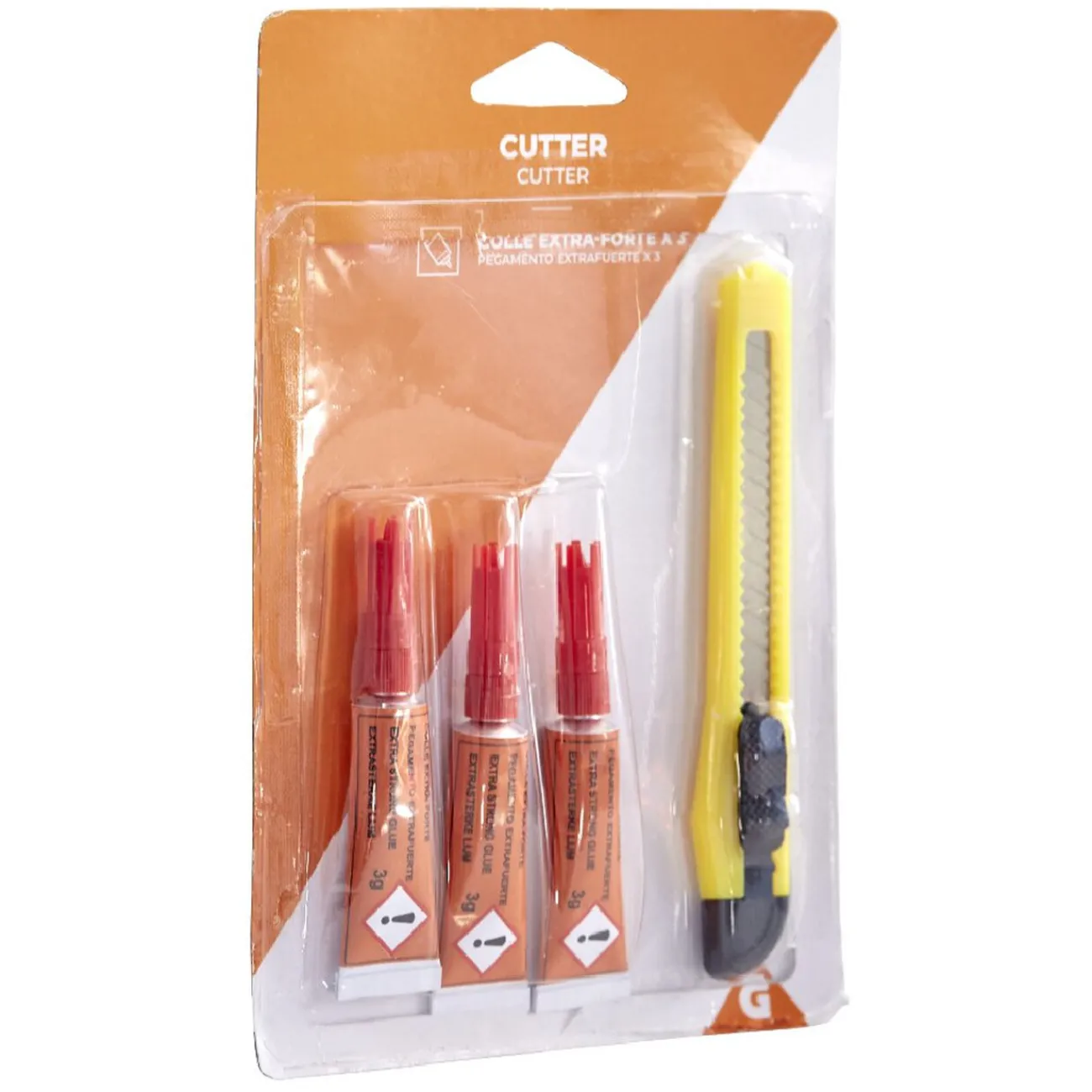 Gifi Aménagement Atelier^Cutter + colle ultra forte x 3