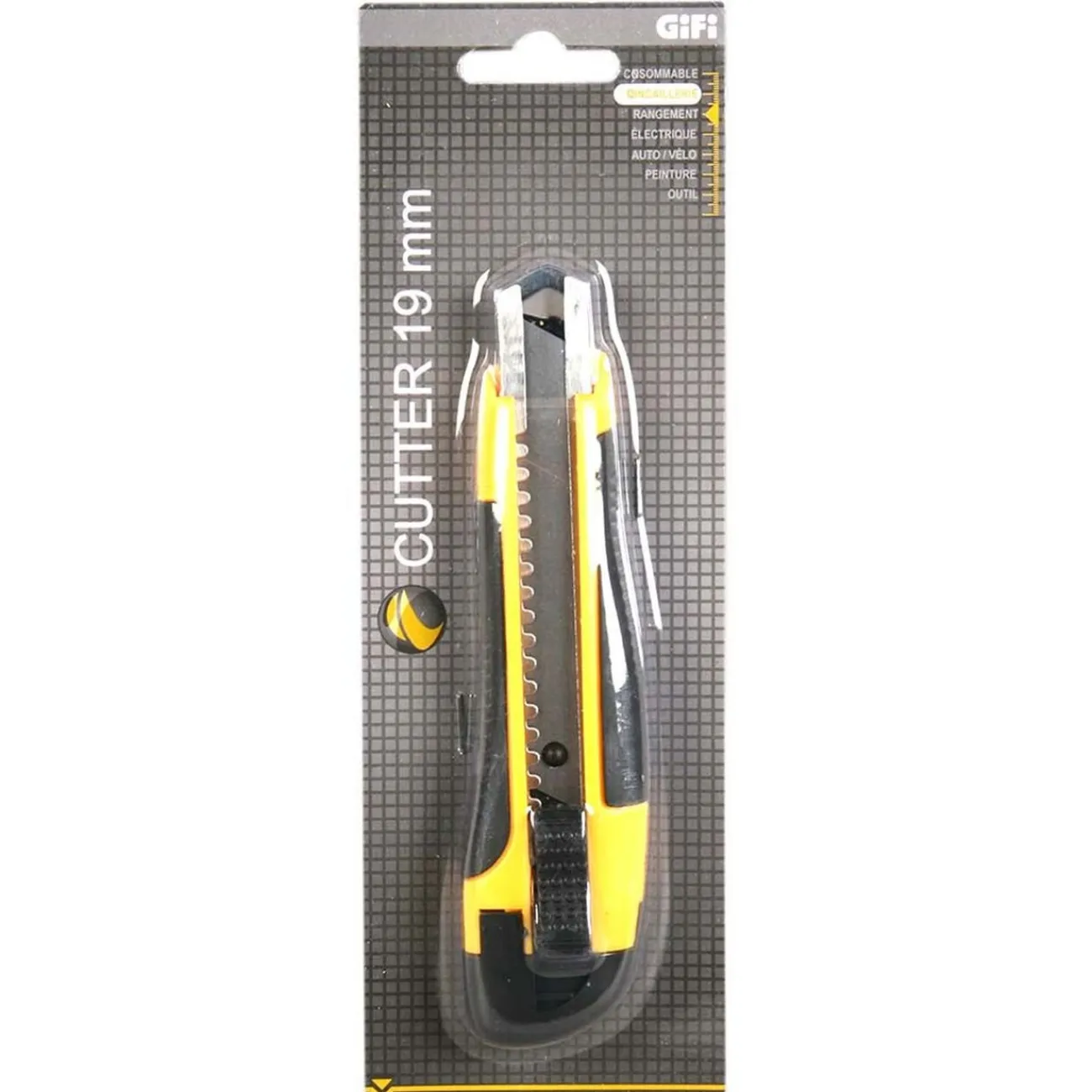 Gifi Outils Bricolage^Cutter noir et jaune