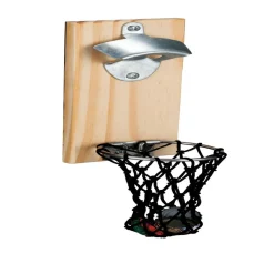 Gifi Décapsuleur mural basketball en bois 8x5xH20cm