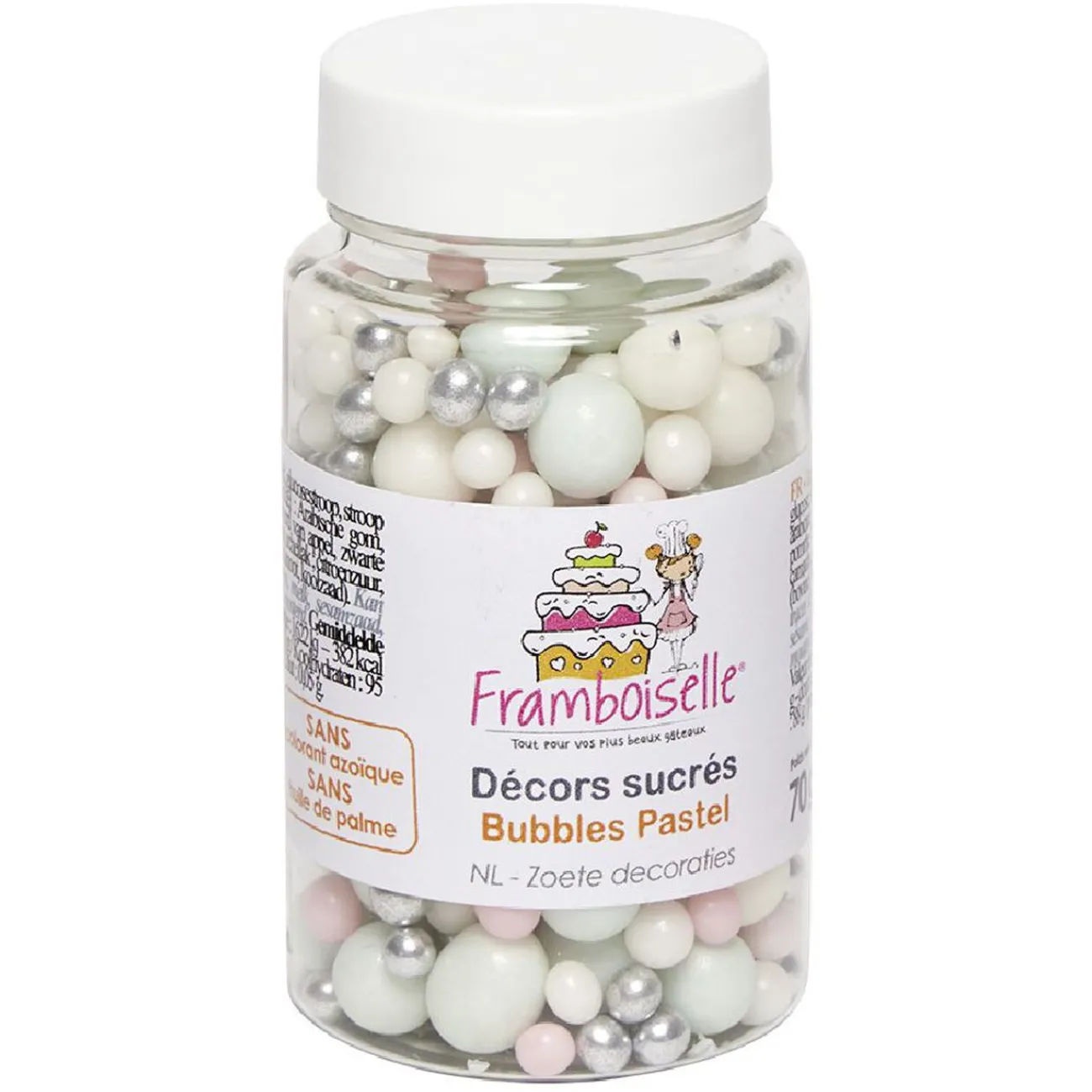 Gifi Décor bulle pastel en sucre 70 g