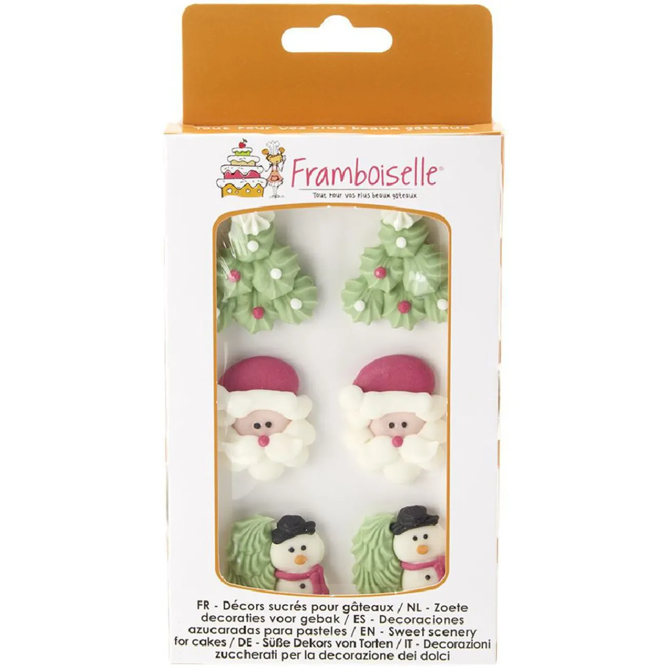 Gifi Décor sucré pour gâteau de Noël x6