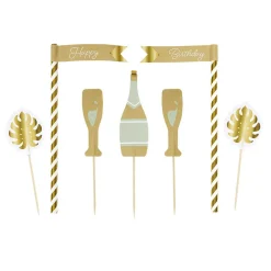 Gifi Décoration gâteau anniversaire pique thème nature x7