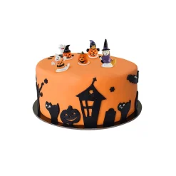 Gifi Décoration gâteau Halloween sorcière citrouille fantôme x5