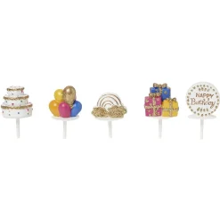 Gifi Décoration pour gâteau d'anniversaire x5