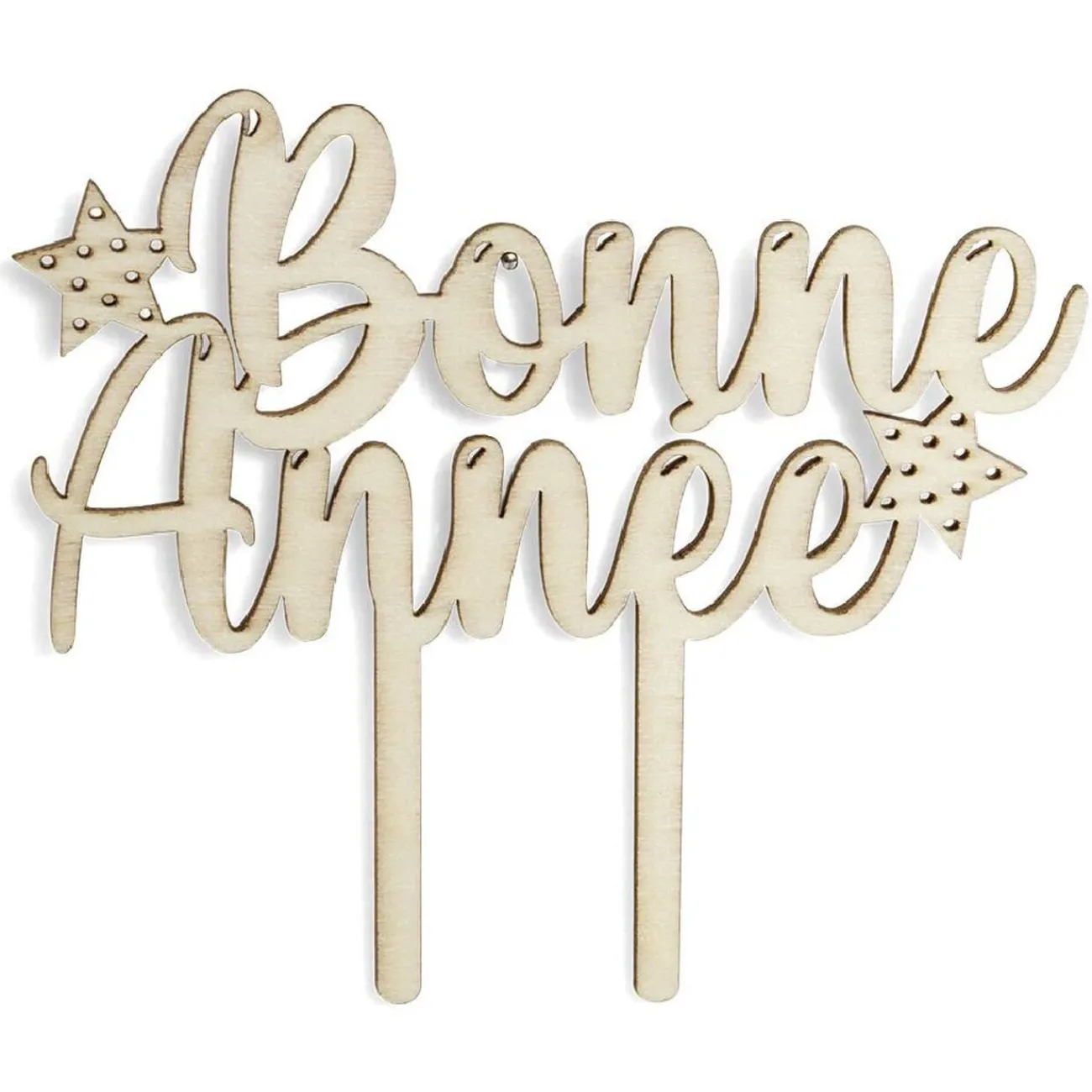 Gifi Décoration pour gâteau de Noël en bois