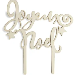 Gifi Décoration pour gâteau de Noël en bois