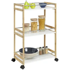 Gifi Desserte à 3 niveaux en bambou