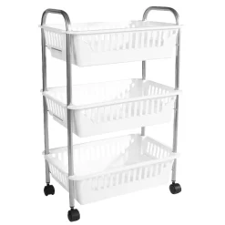 Gifi Desserte 3 niveaux à roulettes Metaltex
