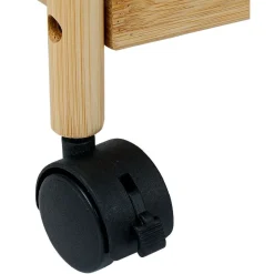 Gifi Desserte 3 niveaux à roulettes bambou et MDF 51,5x22,5xH71cm