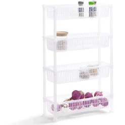 Gifi Desserte 4 niveaux plastique transparent 50x19,5xH82cm