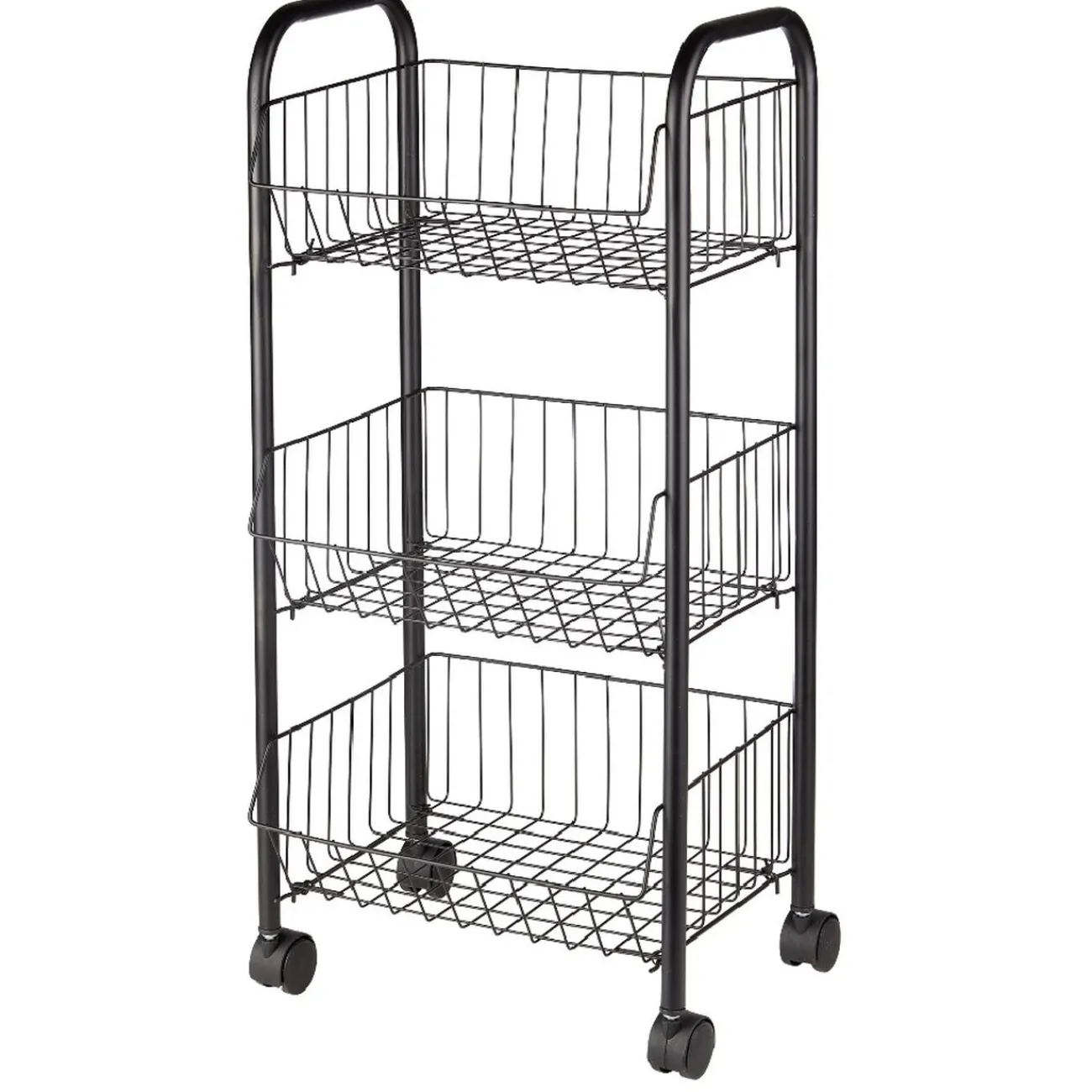 Gifi Desserte à roulettes 3 niveaux métal noir