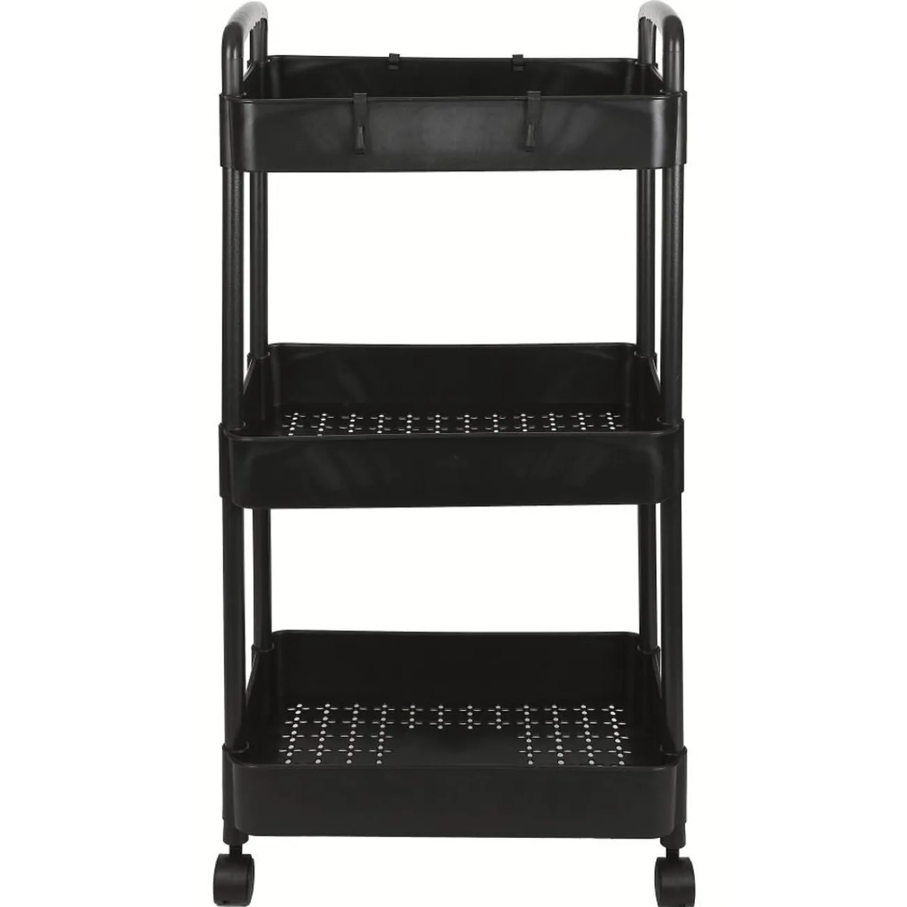 Gifi Desserte à roulettes 3 niveaux plastique noir
