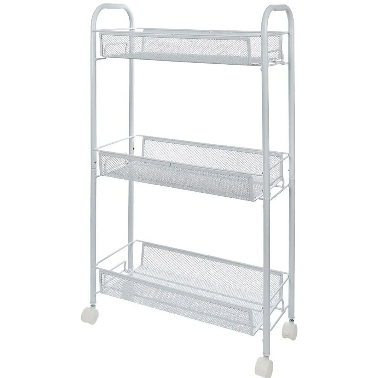 Gifi Desserte cuisine 3 niveaux métal blanc