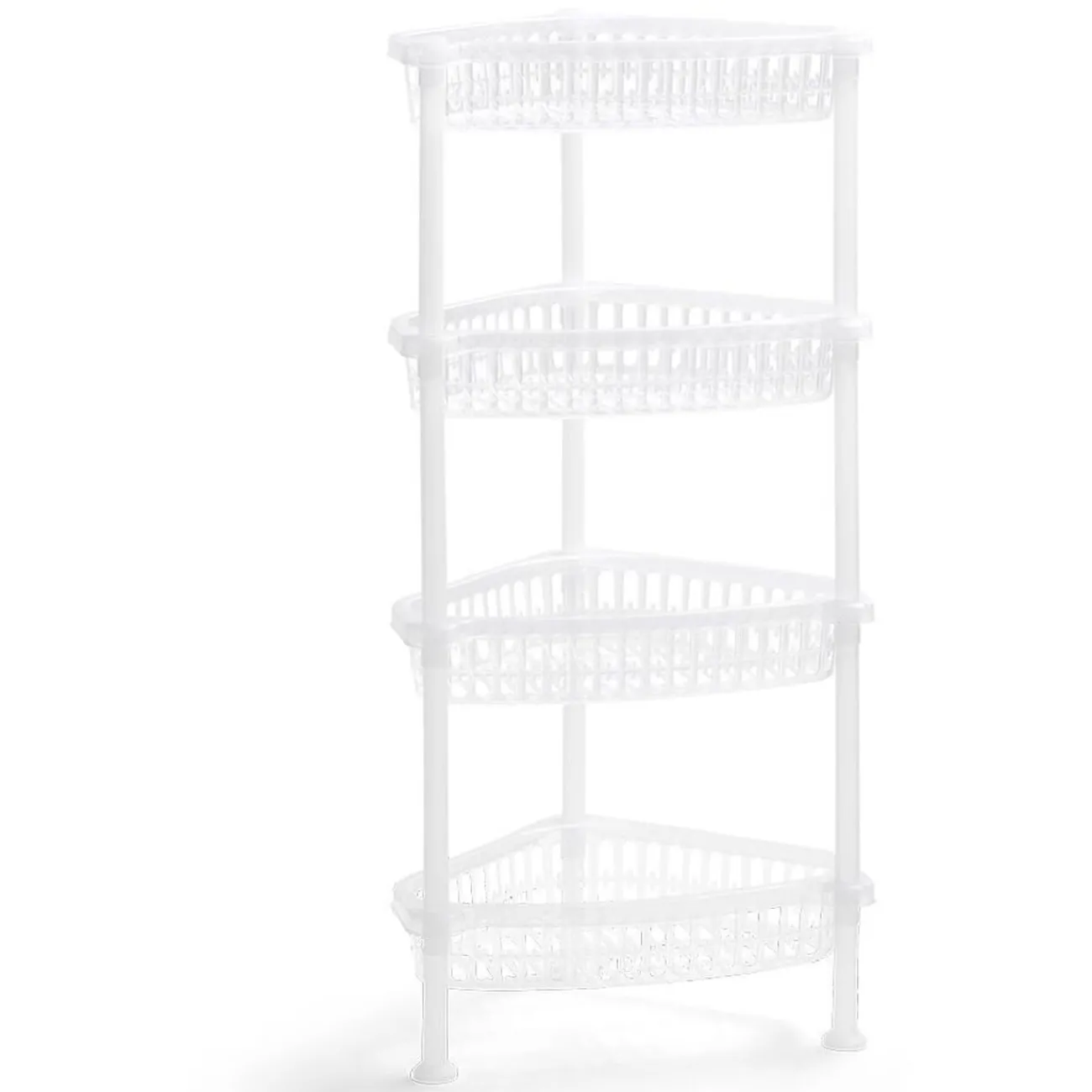 Gifi Desserte d'angle 4 niveaux plastique transparent 38x33xH82cm